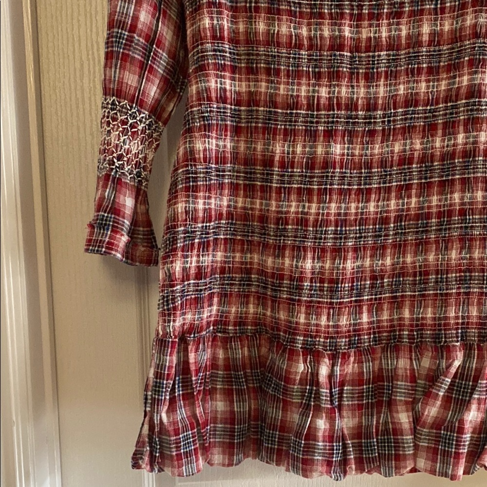 Red Plaid Ruffle Dress - Picture 7 of 11